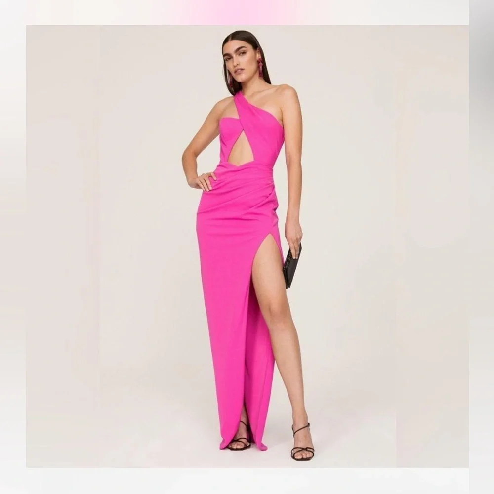 Katie May Pink One Shoulder Dress - Picture 1 of 7